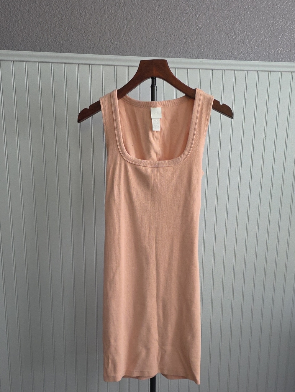 H&M Peach Square Neck Tank Dress